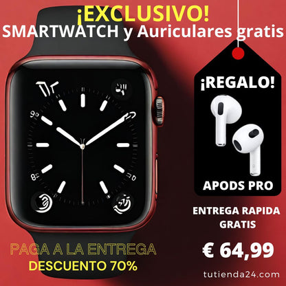 Vive Conectado: Smartwatch xWatch8 con Auriculares Pro de Regalo